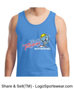ADULT Tank Top - White Text Design Zoom
